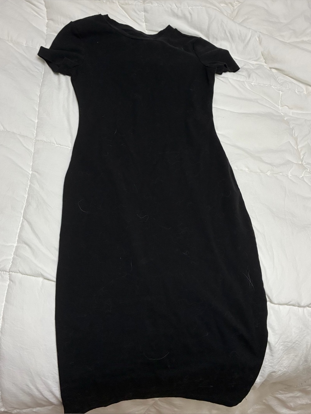 Black tight midi dress